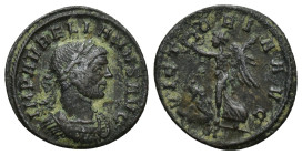 AURELIAN (270-275). Denarius. (19mm, 1.8 g) Rome. Obv: IMP AVRELIANVS AVG. Laureate and cuirassed bust right. Rev: VICTORIA AVG / A. Victory advancing...