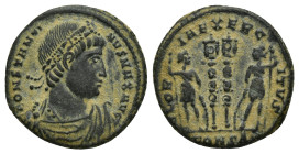 CONSTANTINE I 'THE GREAT' (307/10-337). Follis. (17mm, 2.5 g) Constantinople. Obv: CONSTANTINVS MAX AVG. Diademed, draped and cuirassed bust right. Re...