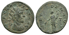 Claudius II Gothicus. Antoninianus; Claudius II Gothicus; 268-270 AD, Milan, Antoninianus, (20mm, 2.9 g). Obv: IMP CLAVDIVS AVG Bust radiate, cuirasse...