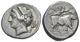 Campania , Neapolis Didrachm circa 275-250 - Ex Astrarte sale 1, 1998, 7. (Starting Bid £ 650)