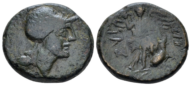 Sicily, Syracuse Bronze After 212, Æ 20.00 mm., 7.09 g.
Head of Athena r., wear...