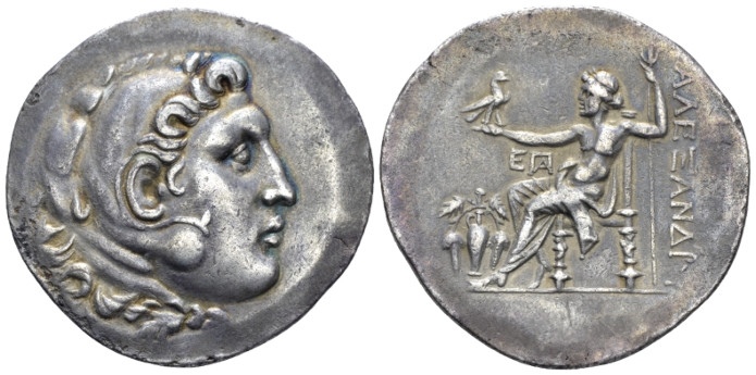 Aeolis, Temnos Tetradrachm in the name and types of Alexander III circa 188-170,...
