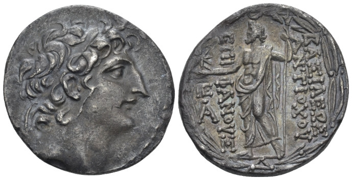 The Seleucid Kings, Antiochus VIII Epiphanes, 121-96 Antiochia Tetradrachm circa...