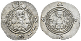 Parthia, Khosrau II., 590-628 AW ? (Ohrmazd-Ardaxšīr - Ahwāz) Drachm circa 590-628 (Starting Bid £ 45 *)