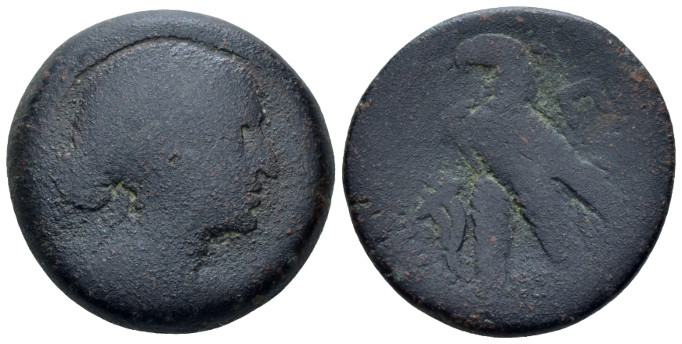 The Ptolemies, Cleopatra VII Thea Neotera. 51-30 Alexandria Diobol-80 Drachmae c...