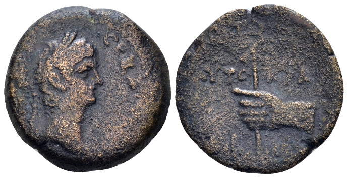 Egypt, Alexandria Claudius, 41-54 Obol circa 51-52 (year 12), Æ 20.10 mm., 4.54 ...
