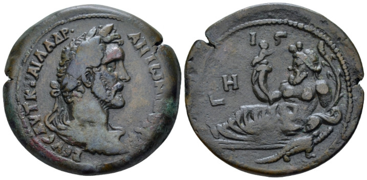 Egypt, Alexandria Antoninus Pius, 138-161 Drachm circa 144-145 (year 8), Æ 26.00...