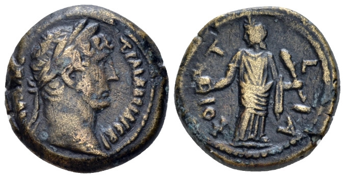 Egypt, Alexandria Hadrian, 117-138 Obol Xoite. circa 126-127 (year 11), Æ 17.40 ...