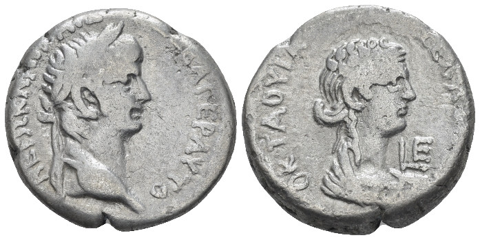 Egypt, Alexandria. Dattari. Nero, 54-68 Tetradrachm circa 58-59 (year 5), billon...