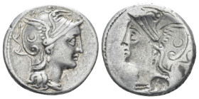 Appius Claudius Pulcher, T Manlius Mancinus and Q. Urbinius Denarius 111 or 110 (Starting Bid £ 50)