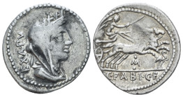 C. Fabius C.f. Hadrianus. Denarius circa 102 (Starting Bid £ 35)
