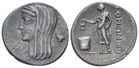 L. Cassius Longinus. Denarius circa 63 (Starting Bid £ 45 *)
