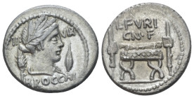 L. Furius Cn. f. Brocchus Denarius circa 63 (Starting Bid £ 45 *)
