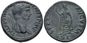 Claudius, 41-54 Sestertius Uncertain Iberian mint circa 41-42 - Ex Roma Numismatics 82, 1149 and Naville 73, 2022, 435 sales. (Starting Bid £ 700)