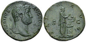 Hadrian, 117-138 Sestertius Rome circa 134-138 - Ex NAC 52, 2009, 1091 and Naville 65, 2021, 467 sales. (Starting Bid £ 130 *)