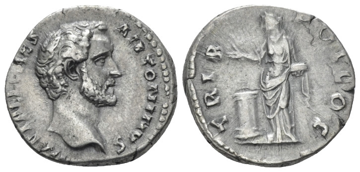 Antoninus Pius caesar, 138 Denarius Rome 138, AR 17.00 mm., 3.58 g.
Bare head r...