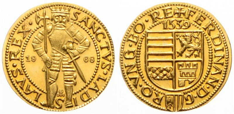 FERDINAND I (1526 - 1564)
 1 Ducat 1539/1968 Au 986/1000 5.18 g. UNC | UNC