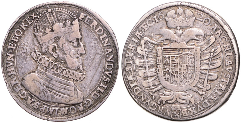 FERDINAND II (1617 - 1637)
 1 Thaler 1620 Graz Graz. Dav 3099 27.47 g. VF | VF ...