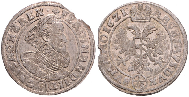 FERDINAND II (1617 - 1637)
 48 Kreuzer 1621 Brno Brno. Hal 859 9.04 g. VF | VF ...