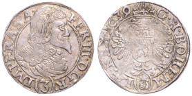 FERDINAND III (1637 - 1657)
 3 Kreuzer 1639 Praha Praha. Her 738 1.45 g. about EF | about EF