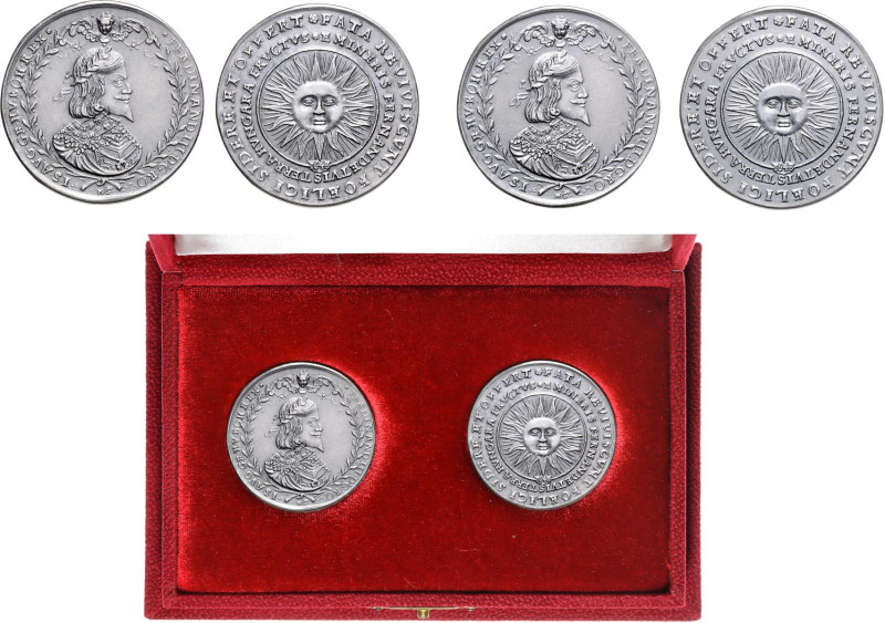 FERDINAND III (1637 - 1657)
 Set of silver medals 1 Thaler and 1 1/4 Thaler wit...