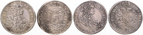 LEOPOLD I (1657 - 1705)
 Lot 2 coins - 1/2 Thaler 1699 KB and 1703 KB KB KB 28.56 g. VF | VF , stopa po oušku | trace of mounting
