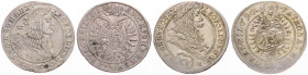 LEOPOLD I (1657 - 1705)
 Lot 2 coins - 15 Kreuzer 1661 CM and 1696 CM CM CM 11.72 g. VF | VF