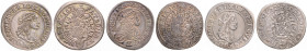 LEOPOLD I (1657 - 1705)
 Lot 3 coins - 6 Kreuzer 1671 KB, 1672 KB and 1675 KB KB KB 9.51 g. about EF | about EF