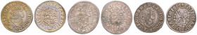 LEOPOLD I (1657 - 1705)
 Lot 3 coins - 3 Kreuzer 1661 KB, 1662 KB and 1666 KB KB KB 4.78 g. about EF | about EF
