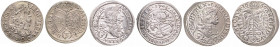 LEOPOLD I (1657 - 1705)
 Lot 3 coins - 3 Kreuzer 1669, 1681 and 1701 5.24 g. UNC | UNC