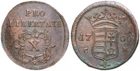 JOSEPH I (1705 - 1711) - FRANZ II RAKOCZI (1703 - 1711)
 10 Poltura 1706 CM CM. Husz 1541 8.08 g. EF | EF