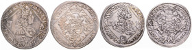 CHARLES VI (1711 - 1740)
 Lot 2 coins - 1/4 Thaler 1727 NB and 1732 NB NB NB 13.95 g. VF | VF