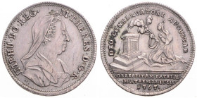 MARIA THERESA (1740 - 1780)
 Silver jeton To commemorate the Recovery of the Empress from Smallpox 1767 21 mm, Ag 900/1000, Mont 1979 2.10 g. EF | EF...