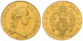 JOSEPH II (1765 - 1790)
 1 Ducat 1787 A A. Her 29 3.48 g. EF | EF