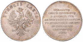 LEOPOLD II (1790 - 1792)
 Silver jeton (large) Homage in Tirol 1790 25 mm, Ag 900/1000, Nov XVI. C *1 a 4.39 g. about UNC | about UNC