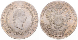 FRANCIS II / I (1792 - 1806 - 1835)
 20 Kreuzer 1830 B B. Früh 371 6.70 g. about UNC | UNC