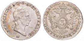 FRANCIS II / I (1792 - 1806 - 1835)
 3 Kreuzer 1830 A A. Früh 416 1.74 g. UNC | UNC