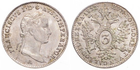 FRANCIS II / I (1792 - 1806 - 1835)
 3 Kreuzer 1832 A A. Früh 501 1.65 g. UNC | UNC
