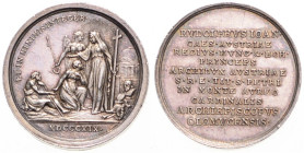 FRANCIS II / I (1792 - 1806 - 1835)
 Silver medal Archduke Rudolf of Austria, Archbishop in Olomouc, to commemorate his Enthronement 1819 22 mm, Ag 9...