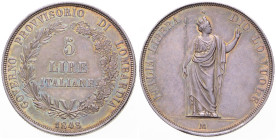 FERDINAND V / I (1835 - 1848)
 5 Lira 1848 M M. Früh 1090 24.98 g. about UNC | about UNC
