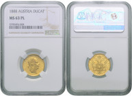FRANZ JOSEPH I (1848 - 1916)
 1 Ducat 1888 Früh 1247 UNC | UNC , NGC MS 63 PL