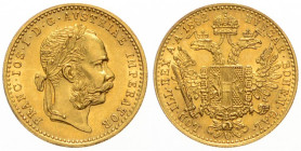FRANZ JOSEPH I (1848 - 1916)
 1 Ducat 1892 Früh 1251 3.49 g. about UNC | about UNC