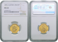 FRANZ JOSEPH I (1848 - 1916)
 1 Ducat 1895 Früh 1254 UNC | UNC , NGC MS 64
