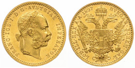 FRANZ JOSEPH I (1848 - 1916)
 1 Ducat 1897 Früh 1256 3.49 g. about UNC | about UNC