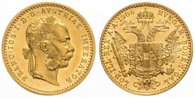 FRANZ JOSEPH I (1848 - 1916)
 1 Ducat 1908 Früh 1267 3.49 g. about UNC | about UNC