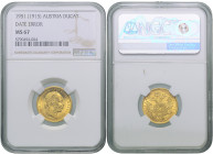 FRANZ JOSEPH I (1848 - 1916)
 1 Ducat (date error) 1951 Früh 1275 UNC | UNC , NGC MS 67