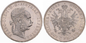 FRANZ JOSEPH I (1848 - 1916)
 2 Gulden 1882 Früh 1381 24.61 g. about UNC | about UNC