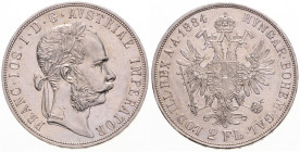 FRANZ JOSEPH I (1848 - 1916)
 2 Gulden 1884 Früh 1383 24.69 g. EF | about UNC