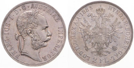 FRANZ JOSEPH I (1848 - 1916)
 2 Gulden 1885 Früh 1384 24.69 g. about UNC | about UNC