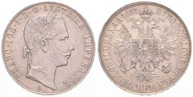 FRANZ JOSEPH I (1848 - 1916)
 1 Gulden 1857 A A. Früh 1442 12.32 g. EF | EF